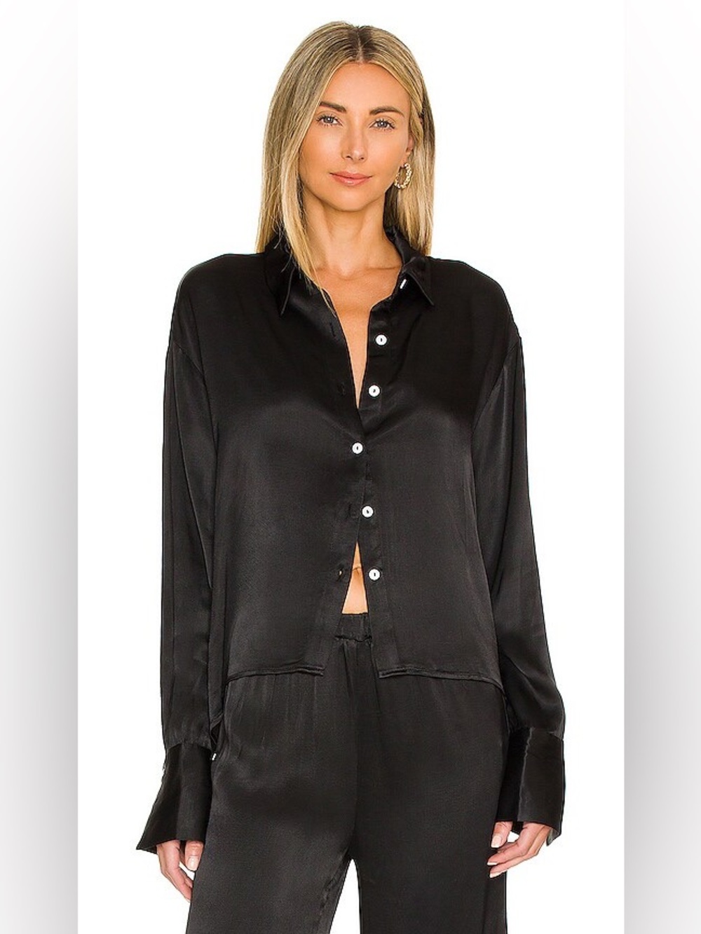 Sndys Rising Black Button-Down Shirt